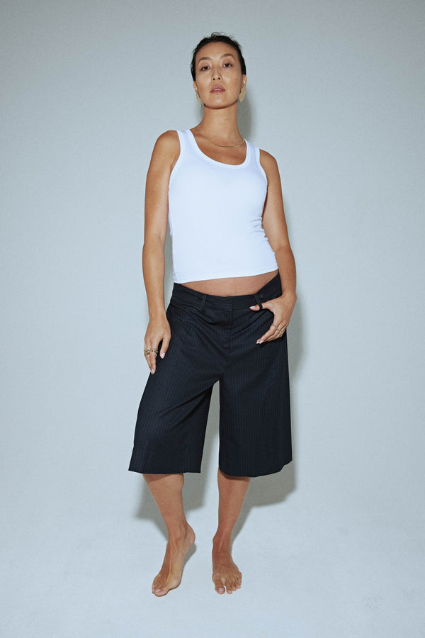 Bermuda Short in Navy Stripe
