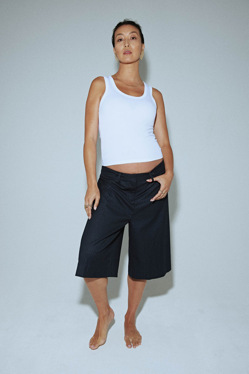 Bermuda Short in Navy Stripe