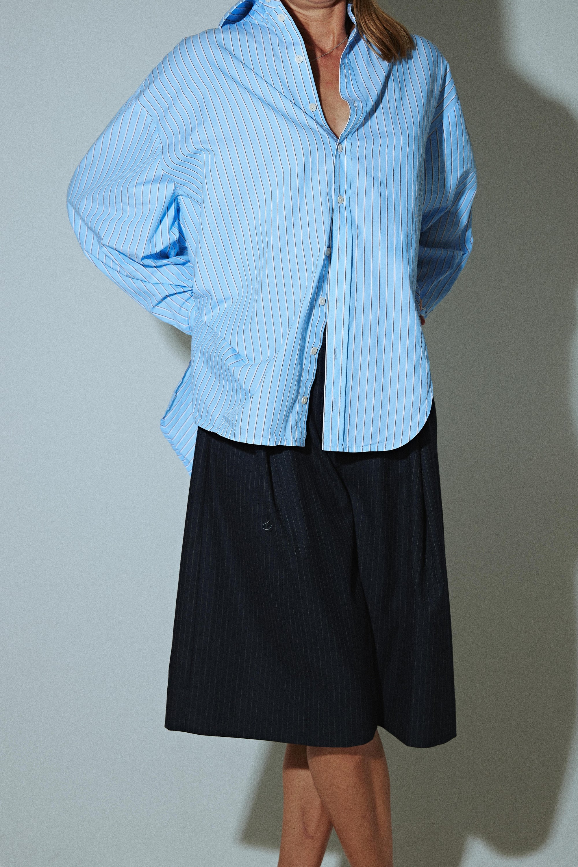 Bermuda Short in Navy Stripe