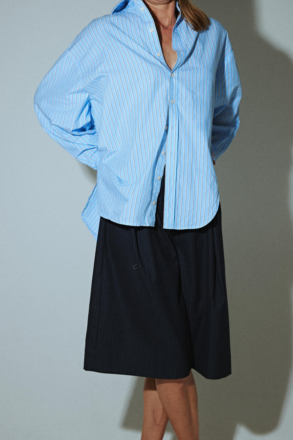 Bermuda Short in Navy Stripe