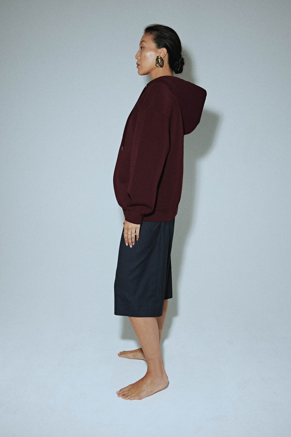 Oversized Hoodie in Burgundy