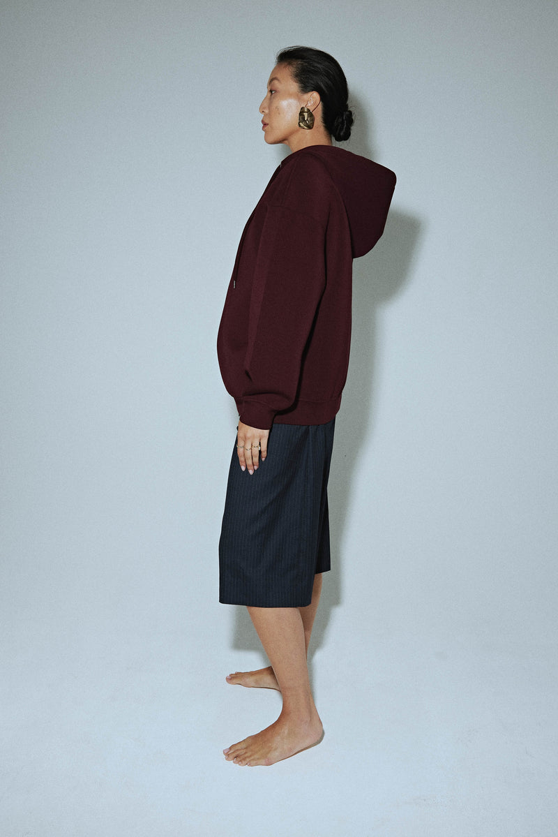 Oversized Hoodie in Burgundy