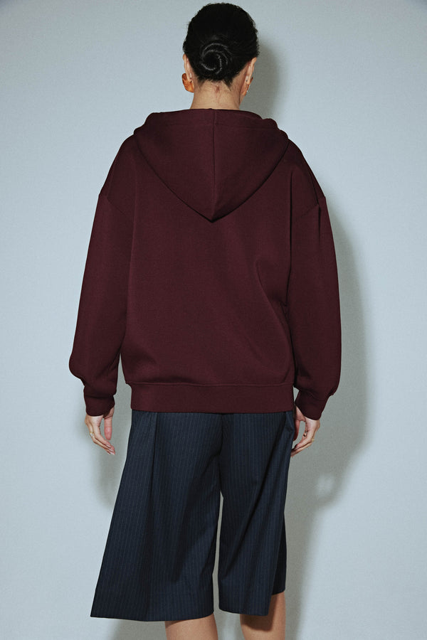 Oversized Hoodie in Burgundy