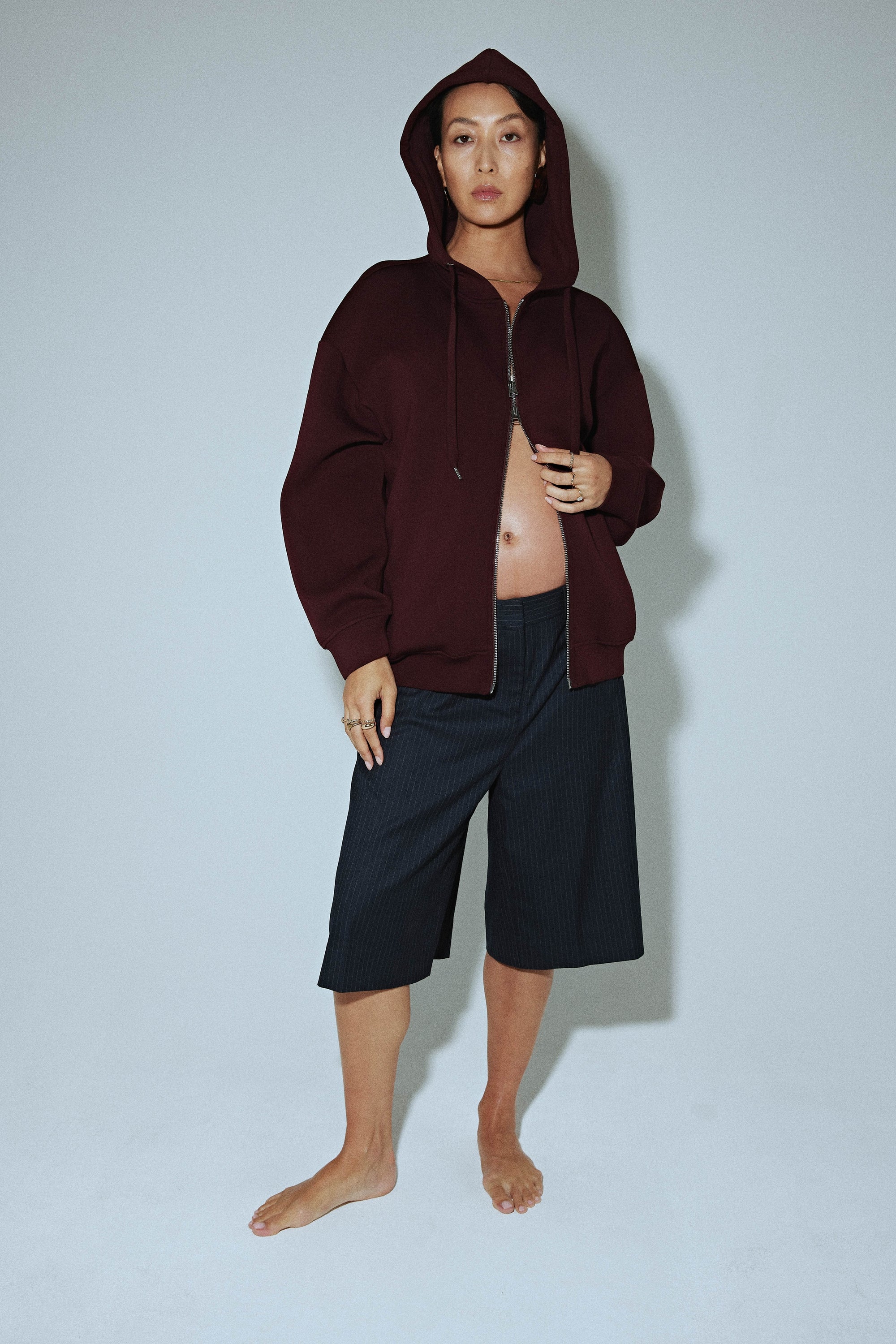 Oversized Hoodie in Burgundy